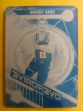 2021-22 Panini Mosaic Trae Young OVERDRIVE Cyan Printing Plate BEAUTIFUL #1/1
