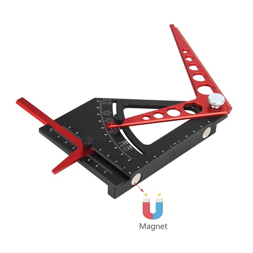 Adjustable Set Square Scriber Movable Aluminum Angle Protractor Measurement Tool - Picture 5 of 6