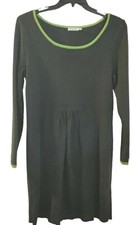 Eliza J Womens Size XL Sweater Dress Gray Green Trim Casual Wear To Work