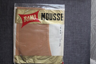 Vintage BOMO Feinstrümpfe Gr. 8,5 Feinkrepp Strapsstrümpfe Neu OVP