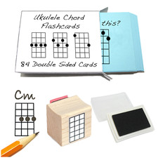 Beginner Ukulele chords Gift Pack-Chord Flashcards  Ukulele Chord Stamp and Pad