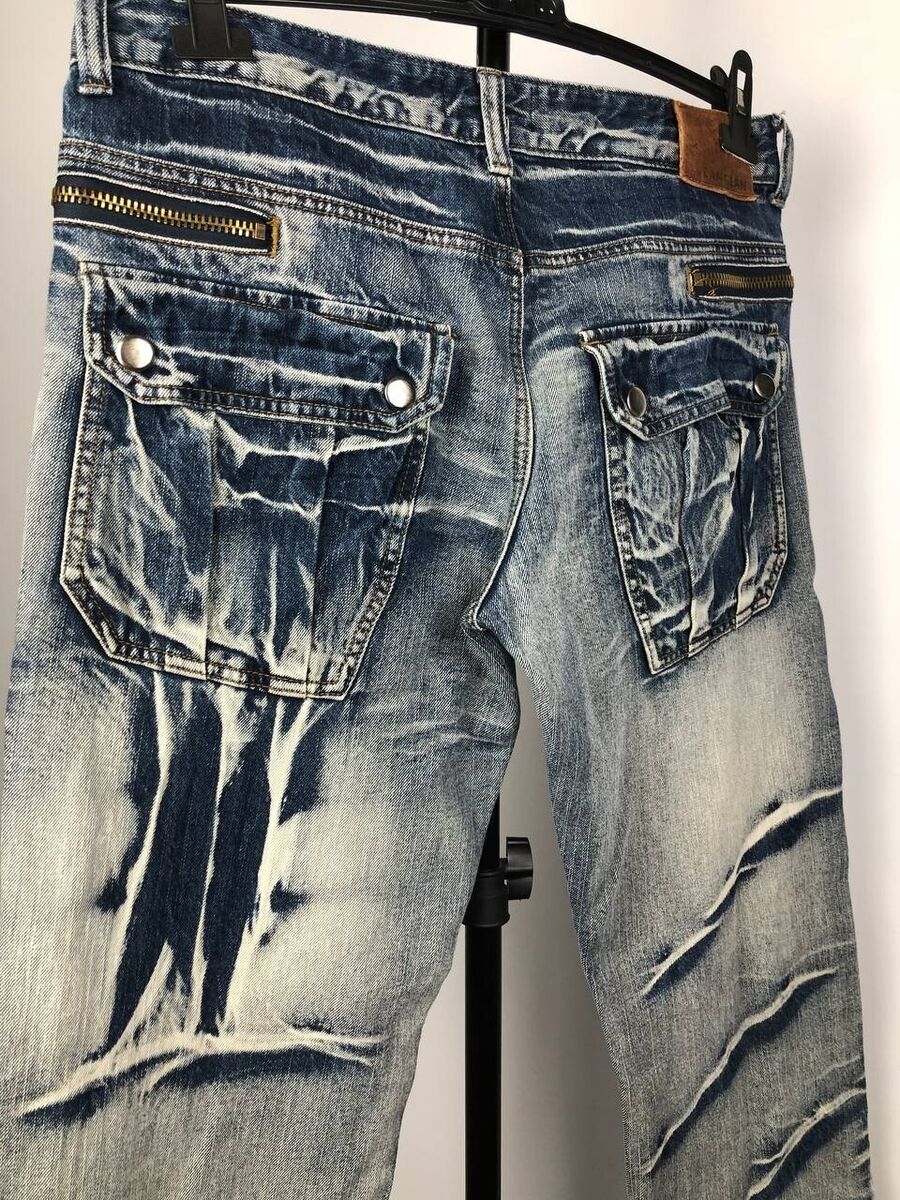 RARE Distressed Opium Japanese Style Denim Zipper Avant RARE Distressed Opium Japanese Style Denim Zipper Avant