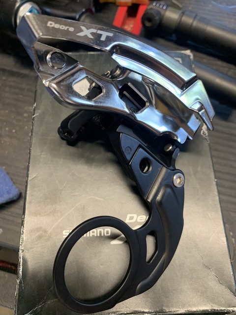 Shimano Deore XT FD-M770-E 9 speed Front Derailleur W/ BB Plate e-type, NOS. | eBay