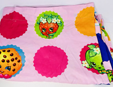 2013 Shopkins Kids TWIN Size Flat Bed Sheet 66" x 96" Flat Sheet Only