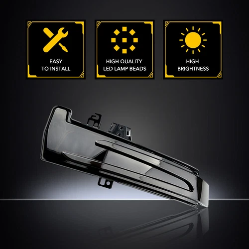 2X Luz de charco de señal de giro de espejo lateral LED secuencial para Mercedes Clase Benz。 - Imagen 8 de 10