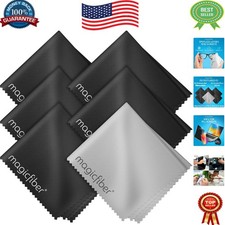 6 Piece Microfiber Cleaning Cloth Set - Perfect for Lenses, Screens, and More