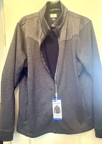 NWT Greg Norman Men's Heather Texture Full Zip jacket Long Sleeve L - product listing photo