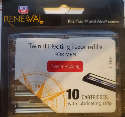 5X10 packs Renewal Twin Pivot Plus Blades Compatible w/ Trac II & Atra Razors
