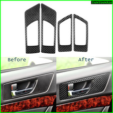 For Subaru Legacy Outback 2010-2014 Real Carbon Fiber Door Handle Panel Trim