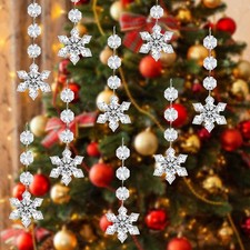 40 Pcs Christmas Snowflake Ornaments - Crystal Snowflake Decorations for Chri...