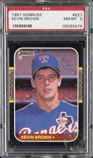 1987 DONRUSS #627 KEVIN BROWN PSA 8