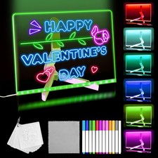 Lumiboard LED Drawing Board Light Up Acrylic Dry Erase 7 Colors Note Board