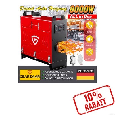 8KW Standheizung 12V 24V 230V  & Adapter Traktoren Camping Boote Bus Tragbar