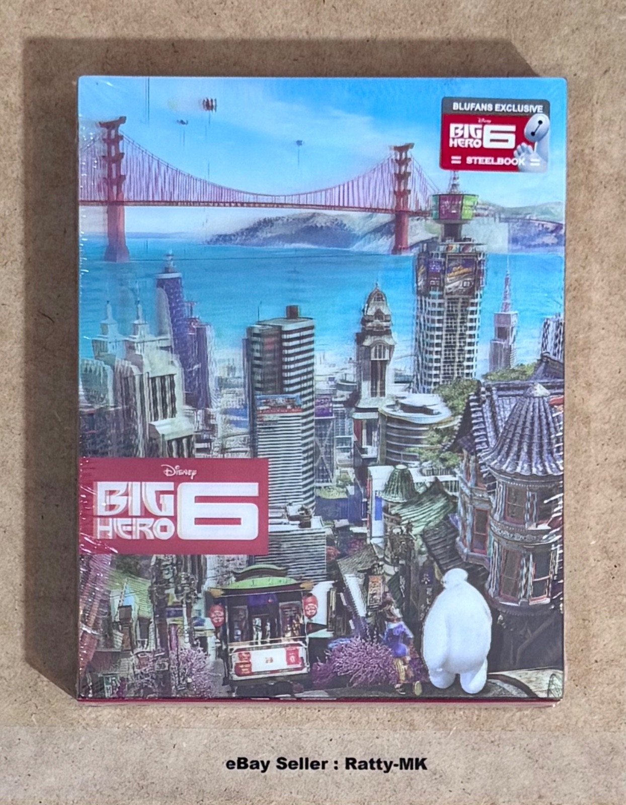 DISNEY'S BIG HERO 6 - BLUFANS DOUBLE LENTICULAR 3D BLU RAY STEELBOOK  - NEW
