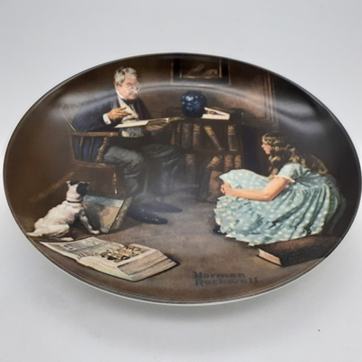 #ad Vintage Norman Rockwell Knowles Collector Plate The Storyteller COA Box 8.5quot; USA $15.94