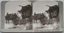 WW1 After Battle of the Tanks at Villiers Bretonneux Stereoview by Realistic