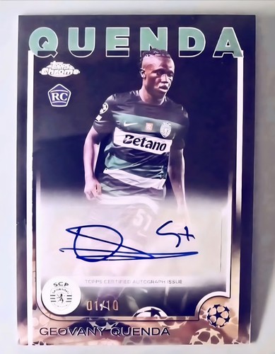 2024-25 Topps Chrome UCC Geovany Quenda Black Auto #1/10~=1/1 RC