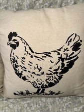 Farm House Rooster Statement Throw Pillows With Zippers Easy Clean