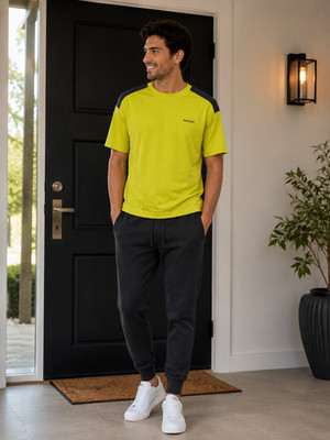 Reebok PlayDry Men's L Lime Short Sleeve Lightweight Activewear T-Shirt
