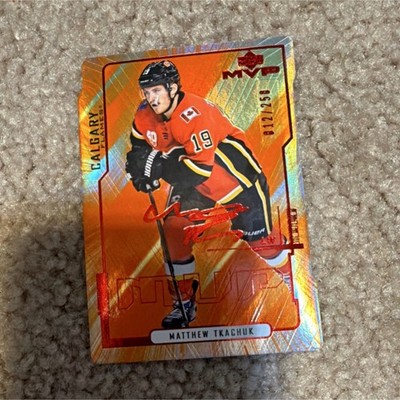 Upper Deck MVP Hockey Orange Parallel Matthew Tkachuk #74/250 Calgary Flames