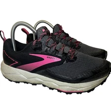 Brooks Women's Divide 2 Trail Running Shoes Black Pink Size 7 Hiking Light EUC