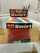 NeeDoh Nice Cube Swirl Orange Super Solid Squish