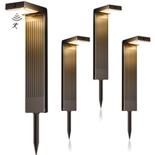 Solar Motion Sensor Pathway Lights 400LM, 4-Pack Waterproof Outdoor Lighting