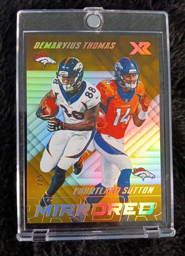 2018 Panini XR Mirrored Gold /5 Courtland Sutton Demaryius Thomas Rookie RC