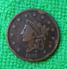 Photo of a 1836-P Large Cent from an eBay listing that sold on Jul 18, 2026