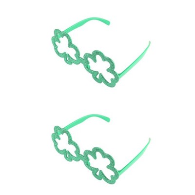  Glitter Shamrock Brille St. Patrick's Day Brille für Festival Holiday Party