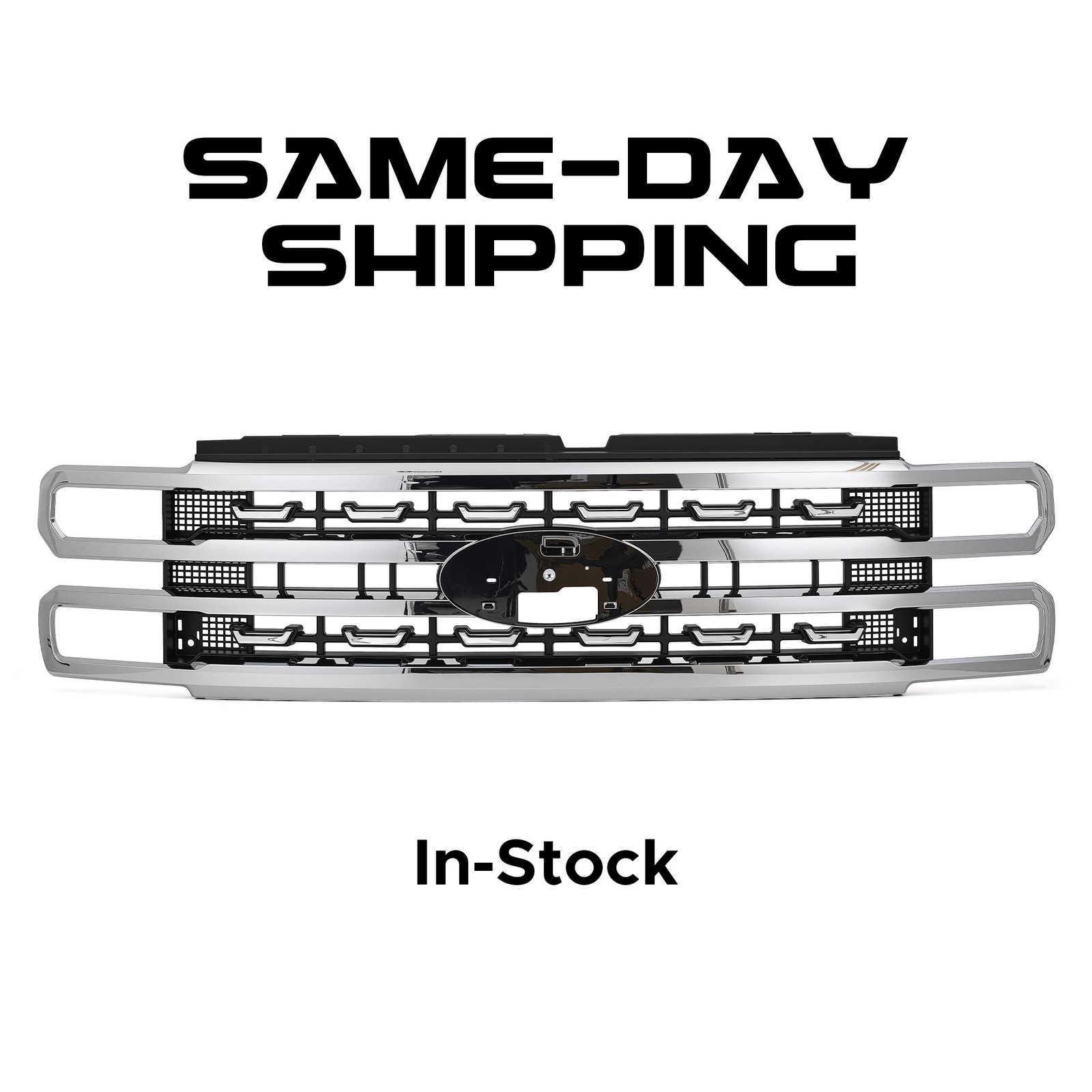 Chrome Platinum Front Bumper Grille For 2023-2024 Ford F-250 F-350 Super Duty US