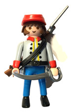 Playmobil,CONFEDERATE SOLDIER,JOHNNY REB,CIVIL WAR,SERIES #8,DISCONTINUED