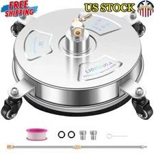 14in Pressure Washer Surface Cleaner W/ 4 Wheels Driveways Patios Sidewalks New