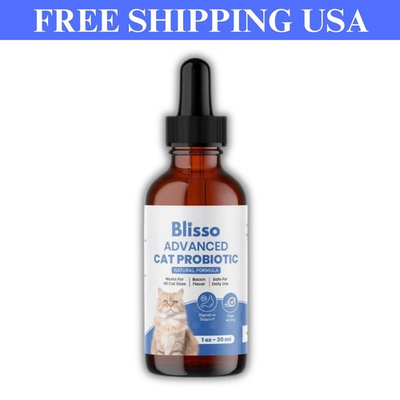 #ad Blisso Advanced Cat Probiotic Drops Digestive Support for Cats with Diarrhea US $34.99