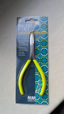 BEADSMITH Micro-fine bent flat nose pliers, Kettenzange, fein, NEU