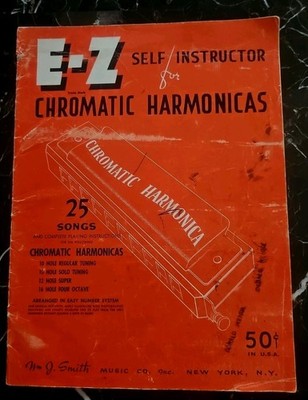 Vintage 1949 E-Z Chromatic Harmonica Song Book 25 Songs