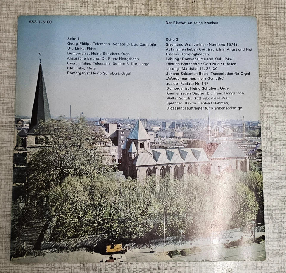 7" Bischof An Seine Kranken (Dr. Franz Hengsbach) Vinyl Schallplatte - Bild 2 von 4