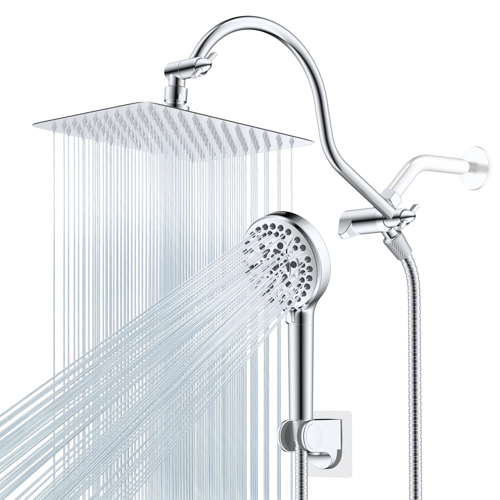 All Metal CUPC Certified Shower Head, 10'' High Pressure Rainfall Shower Head...