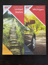 AAA-Road Map 2 Maps Combo-The Map of United States Michigan -2023-