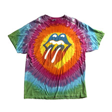 Vintage Rolling Stones Tie-Die 2002 Tour T-Shirt Size X-Large XL Free Shipping