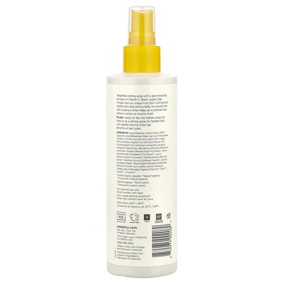 Hair Spray, Brilliant Shine, For Medium Hold, Sunflower & Citrus , 8.2 fl oz - Image 2 of 2