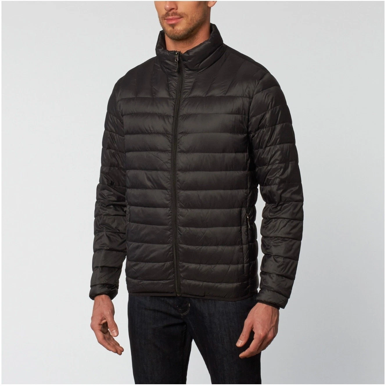Cole Haan Packable Down Jacket XXL Black Puffer Lightweight Travel EUC
