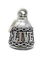  Live to Ride Bell - Biker Bell Accessory or Key Chain for Good Luck on The 