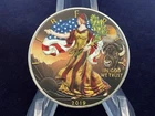 2019 1oz Silver Liberty Eagle.  “Bison”. Coloured. Very Rare.  COA in Capsule.