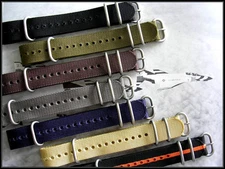 20mm Black NATO G10 UTC Heavy Nylon RAF Bond Pilot watch band IW SUISSE 18 22 24