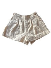 Janie And Jack Beige Linen Blend Pleated Shorts Elastic Waist Size 2T