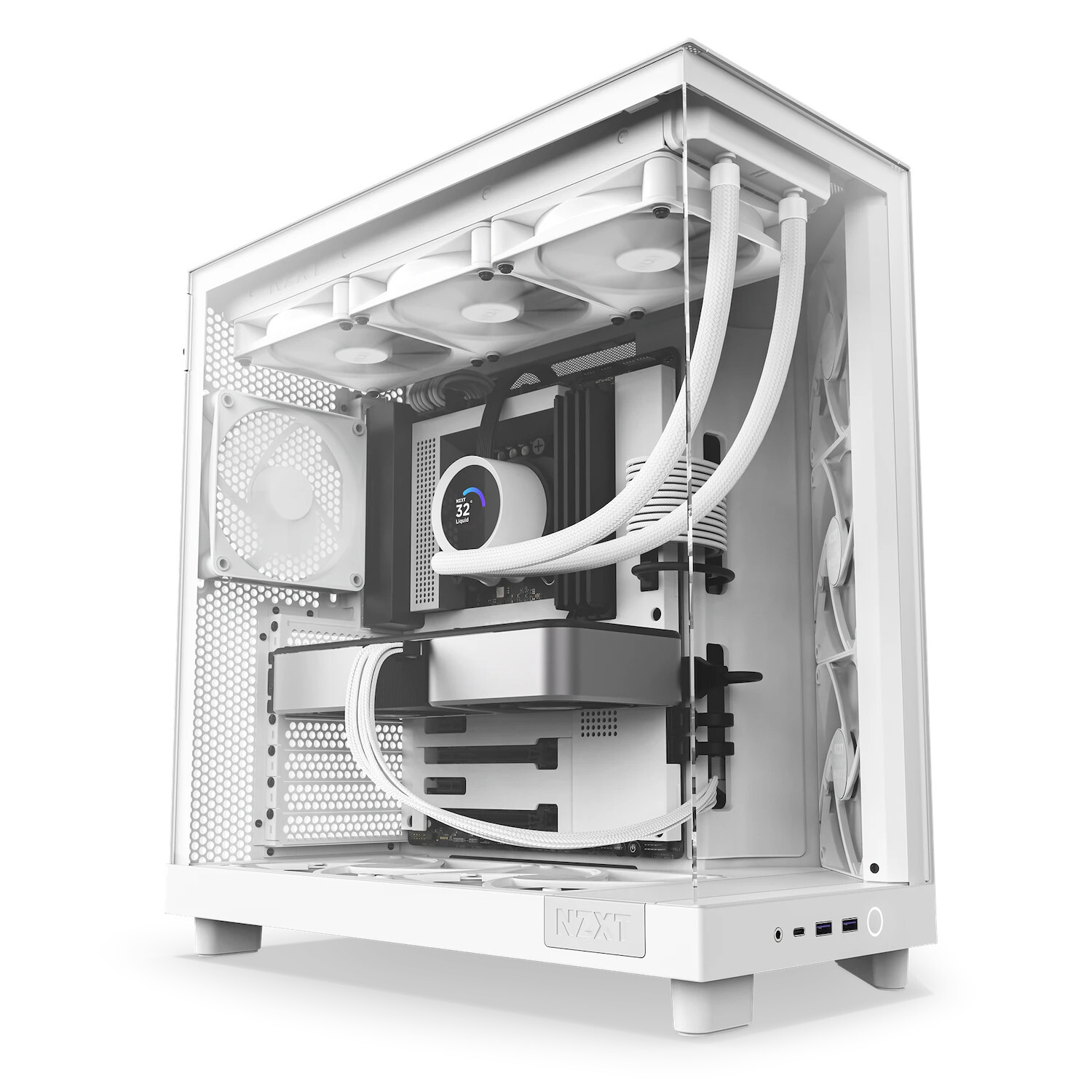 NZXT H6 Flow - Игровой автомат с воздушным потоком в середине башни который используется в Glasfenster 18890₽