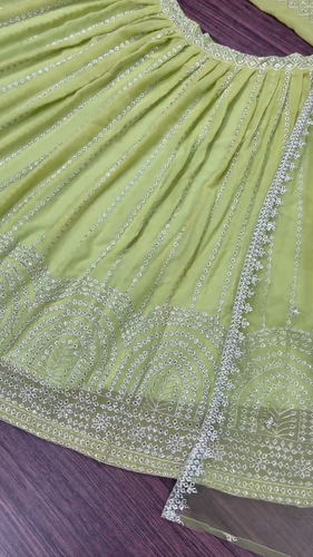 Bollywood Boda Diseñador Fiesta Ropa Lehenga Choli Indio Paquistaní Lehenga Nuevo - Vídeo 1 de 1