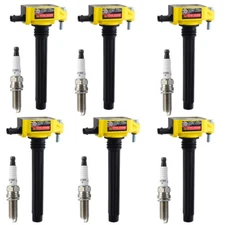 6x Ignition Coil UF648 Iridium Spark Plug For Chrysler 200 300 Jeep Dodge 3.6L