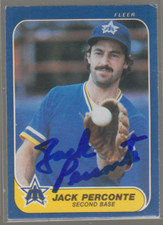 Autographed 1986 Fleer Jack Perconte - Mariners